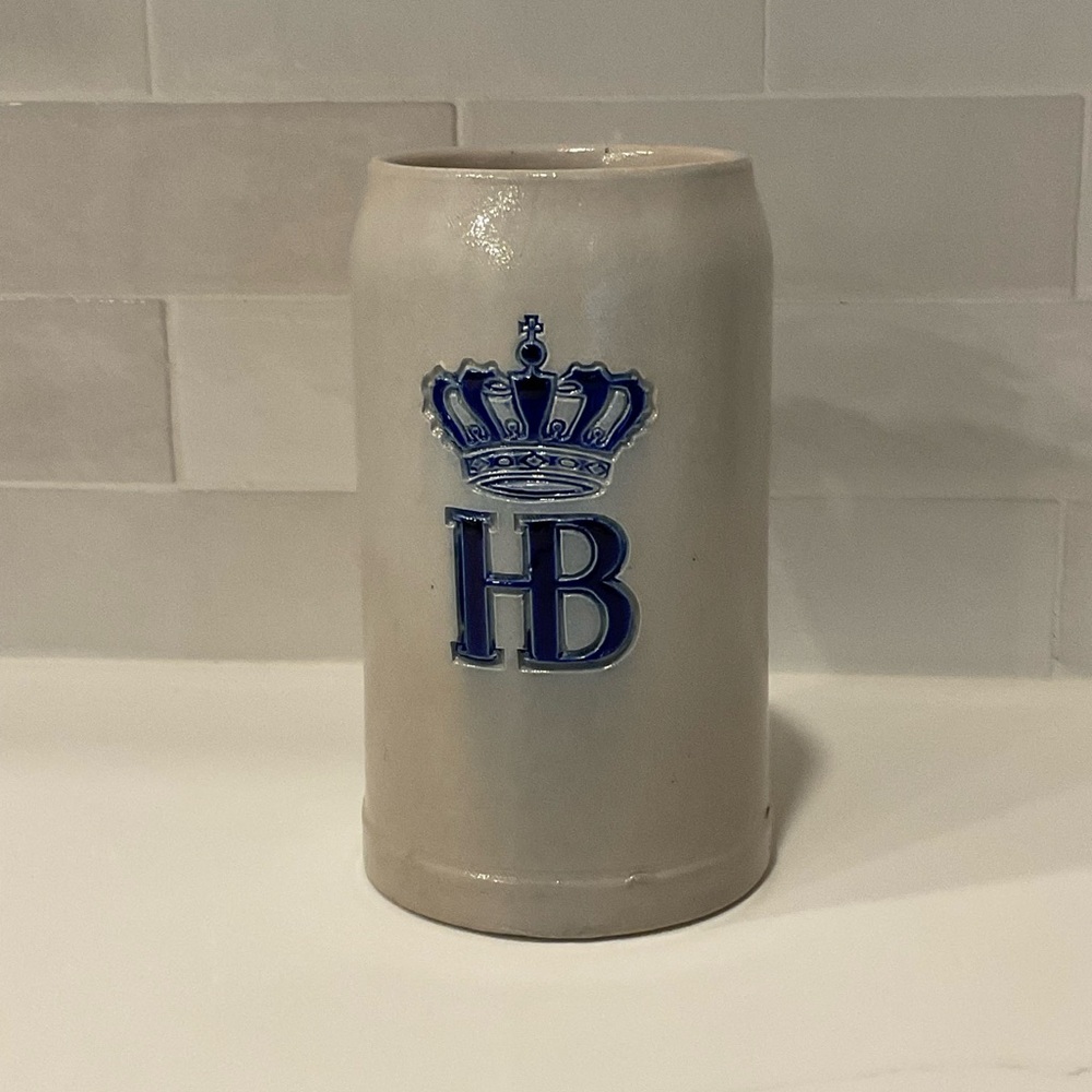 Vintage HB Hofbrauhaus Ceramic Beer Stein 1L